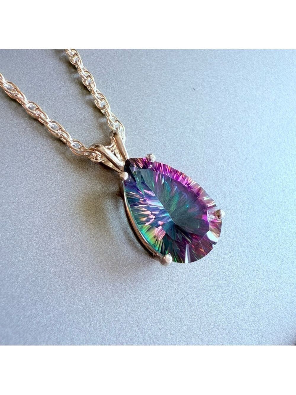 Aurora Borealis Northern Lights Mystic Topaz Pendant in Sterling Silver …